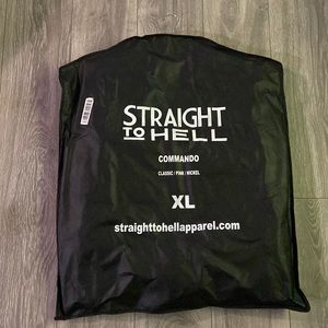 Brand New Straight to Hell commando dusty pink leather jacket